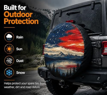 Spare Tire Cover, 420D Oxford Fabric Waterproof Tire Cover - Image 2