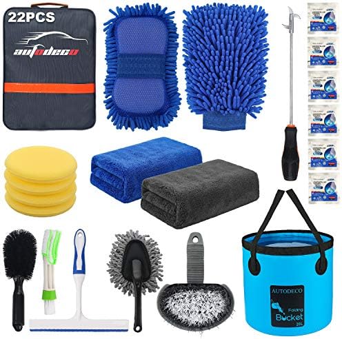 22Pcs Car Wash Cleaning Tools Kit Car Detailing Set by AUTODECO