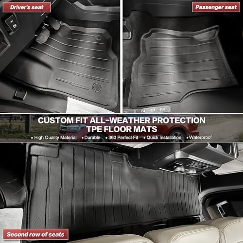Cargo Mat with Floor Mat Fit for 2018-2024 Ford Expedition 7Seats Accessories - Image 4