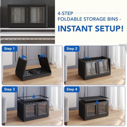 FLEXIMOUNTS 304 QT Stackable Plastic Storage Bins - Image 6