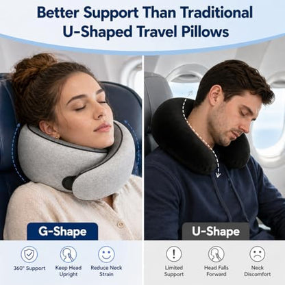 Purroch G-Shape Memory Foam Travel Pillow, Neck Pillow - Image 3