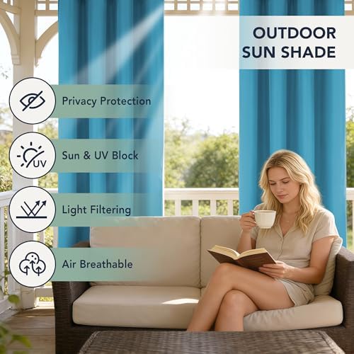 Patio Curtains Outdoor Waterproof, Privacy Drapes - Image 3