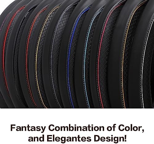 ESEWALAS Universal Car Steering Wheel Cover, Anti-Slip Leather Steering Wheel - Image 3