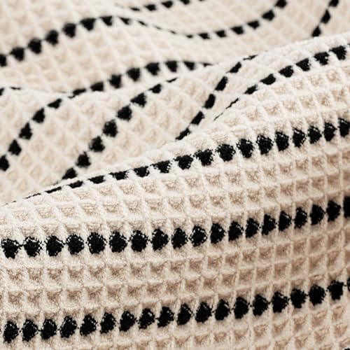 POLYTE 430 GSM Poly Blend Microfiber Quick Dry Waffle Bath Towel Set of 6 - Image 7