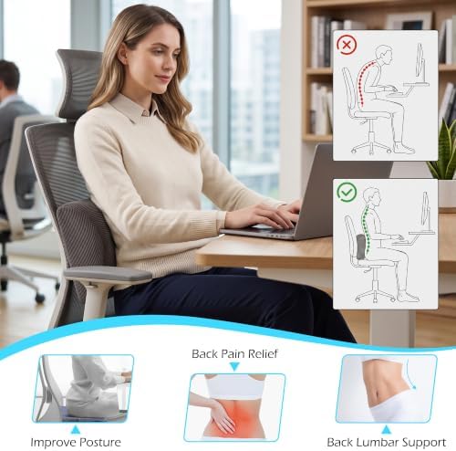 XIAIJIA Lumbar Support Pillow for Couch, Recliner Chair, Light Grey - Image 4
