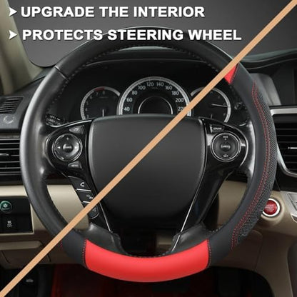GIANT PANDA Microfiber Leather Steering Wheel Cover - Image 5