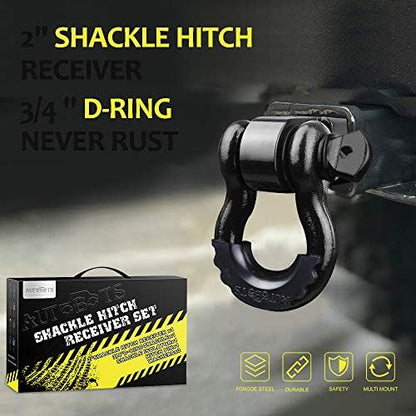 AUTOBOTS Tow Hitch Receiver 2" Shackle Hitch Receiver Black - Image 6