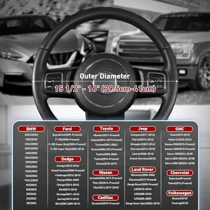SEG Direct Steering Wheel Cover 39.5-41cm Large Size - Image 6