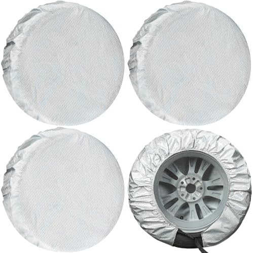 Season Guard 4Pack Carbon Fiber Tire Cover, Fit Truck SUV RV Trailer Camper by SeasonGuard