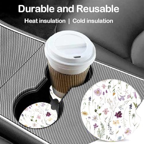 Ceramic Car Coasters – Absorbent Car Cup Holder Coaster Set - Image 4