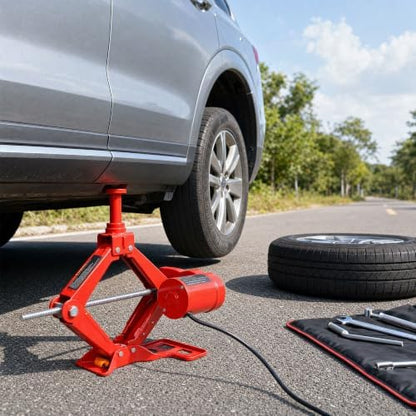 3 Ton 12V Electric Car Scissor Jack Kit, Heavy Duty Portable Auto Lift - Image 3