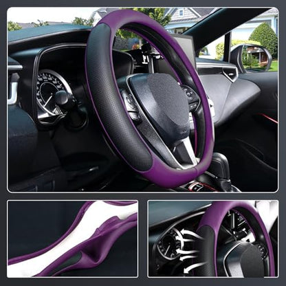 SEG Direct D Shaped Steering Wheel Cover 14.5-15 inch - Image 3