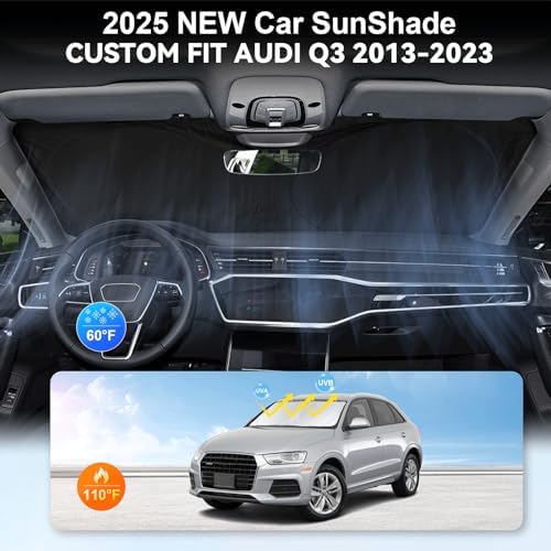 Windshield Sunshade for 2013-2026 Audi Q3 Cover for Windshield Sun Visor - Image 4