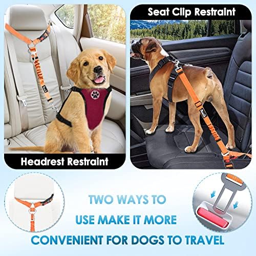 SlowTon Dog Seat Belt for Car, 2 Pack Dog Car Harness Seatbelt - Image 2