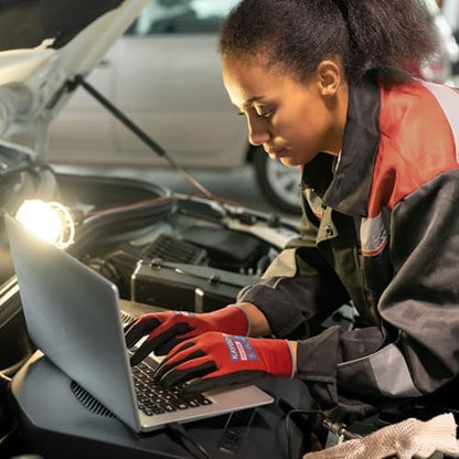 KAYGO Safety Work Gloves, PU Coated, 2-Finger Touchscreen - Image 3