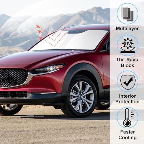 Windshield Sun Shade for 2019-2026 Mazda CX-30 CX30 Accessories - Image 2