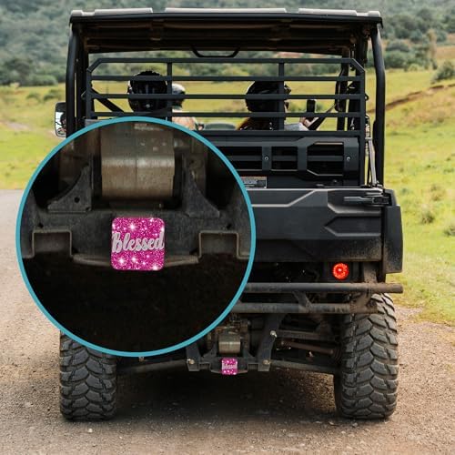 Hitch Cover Fits for 2 Inch Hitch Pink Blessed Trailer Hitch Cover Tube Plug - Image 5