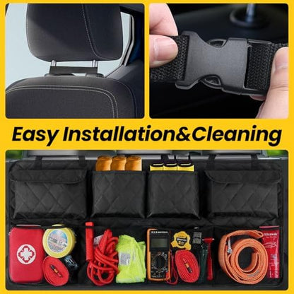 Car Trunk Hanging Organizer 3D Textured Ripple Design, - Image 7