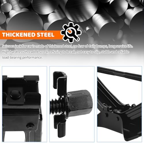 2T 4409 lbs Car Jack Kit, Heavy Duty Scissor Jacks - Image 5