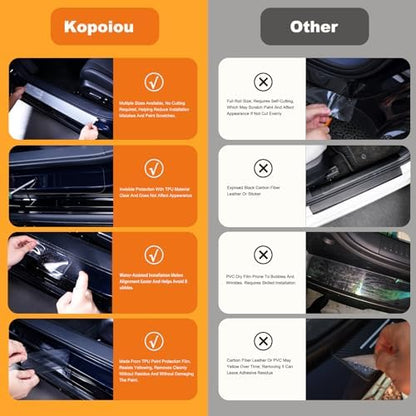 Car Door Sill Protector for Toyota Venza 2021-2025, 8.5 Mil Clear TPU PPF Paint - Image 4