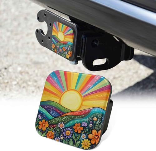 Trailer Hitch Cover 2 Inch Square Receiver Hitch Cover Rubber Tube Plug by Unknown