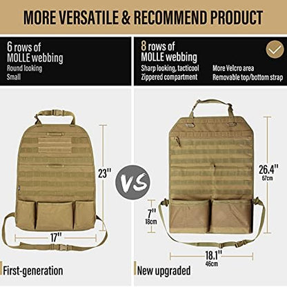 WYNEX Molle Seat Back Car Organizer Fit Most Car F150 Jeeps Pickups Trucks - Image 2