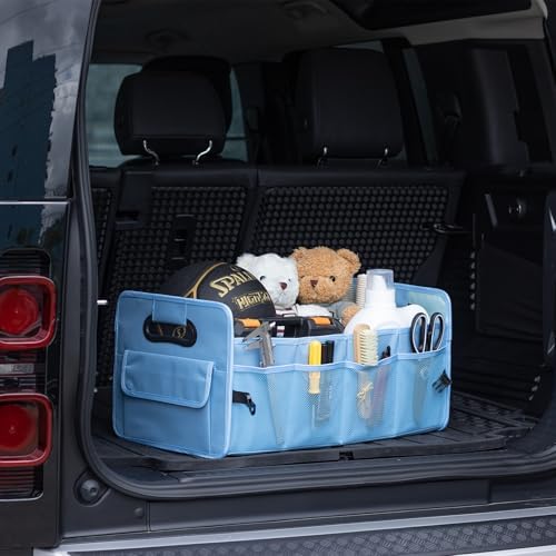 Car Trunk Organizer, Collapsible Car Organizers and Storage Light Blue - Image 3