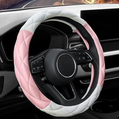 YHONGJT Cute Soft Microfiber Leather Anti-Slip Steering Wheel Cover, Universal by Unknown
