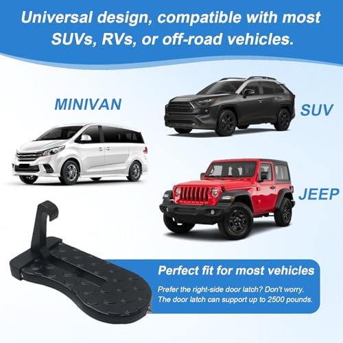 Car Door Step for Roof Access, 400LBS Aircraft-Grade Aluminum Anti-Slip Pedal - Image 5