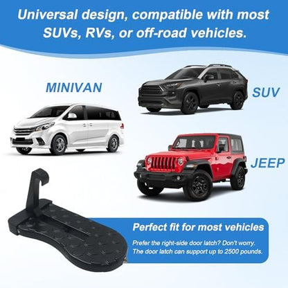 Car Door Step for Roof Access, 400LBS Aircraft-Grade Aluminum Anti-Slip Pedal - Image 5