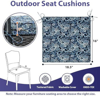 IPYNBAP Outdoor Chair Cushions Set of 4 -Waterproof Outdoor Seat Cushions - Image 6