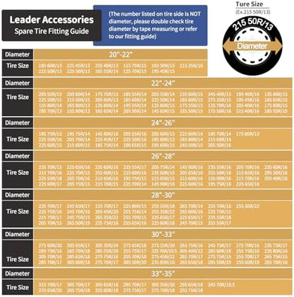 Leader Accessories 33"-35" Spare Tire Cover Universal Fit - Image 6