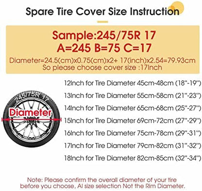 Delerain Spare Tire Cover with Backup Camera Hole RV There Yet Wheel Covers - Image 4