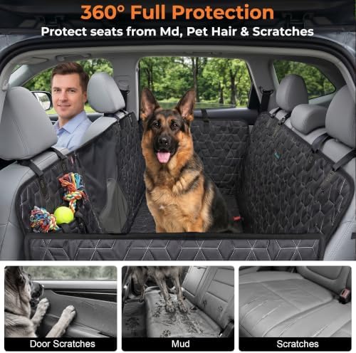 Meginc 56" Dog Seat Cover for Back Seat, Scratch Resistant Hammock for Car - Image 2