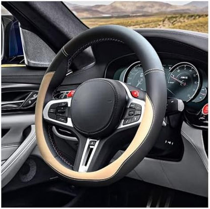 LAINLOY 15" Car Steering Wheel Cover, Microfiber Leather Cover by Unknown