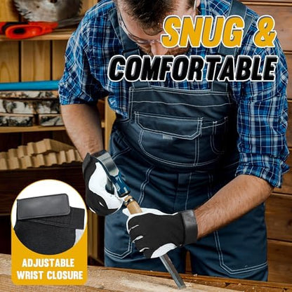 HANDLANDY Work Gloves for Men & Women, Utility Mechanic Working Gloves Touch - Image 4