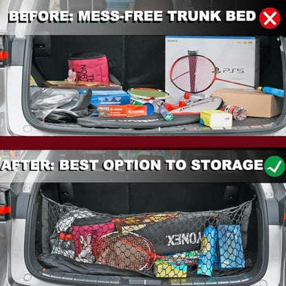 Cargo Net for Toyota Tundra Pickup Trunk Car Rear Tailgate Touring Netting - Image 3