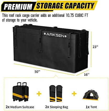 ARKSEN Hitch Cargo Carrier Bag for 19" x 53" Baskets Waterproof 10.75 Cubic - Image 6