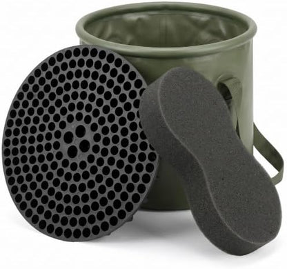3-Piece Swirl-Free Car Wash Kit Dirt Trap Insert Collapsible Bucket Sponge by Unknown