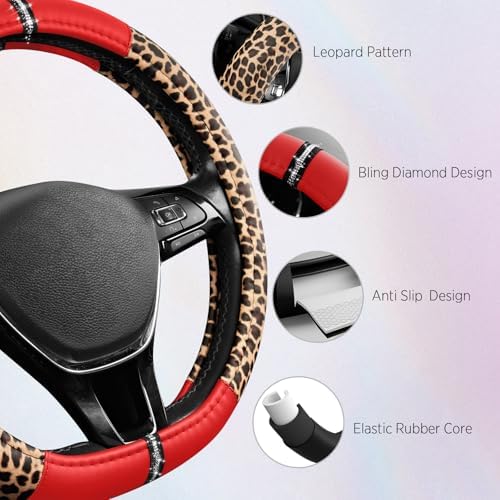 Road Comforts Leopard Steering Wheel Cover - Image 4