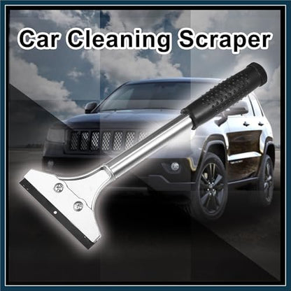 Black Plastic Coated Handle Metal Blade Car Cleaning Ice Snow Scraper - Image 2