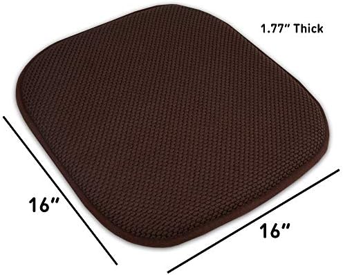 Sweet Home Collection Cushion Memory Foam Chair Pads Honeycomb Nonslip Back - Image 4