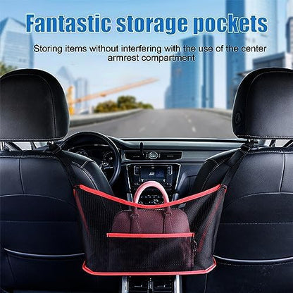 Ziciner Car Net Pocket Handbag Holder, Organizer Mesh Bag Between Two Seat - Image 6