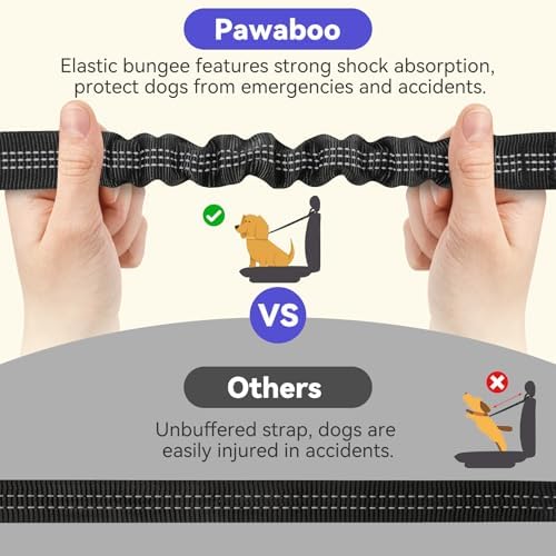 Pawaboo Dog Seat Belt for Car, Y Shape Two Dog Cars Harness for Cars Travel - Image 5