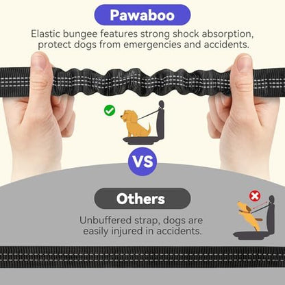 Pawaboo Dog Seat Belt for Car, Y Shape Two Dog Cars Harness for Cars Travel - Image 5
