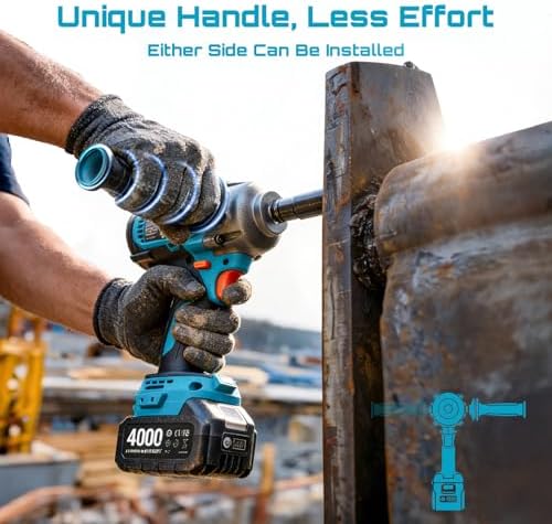 SEESII Upgraded Impact Wrench 1180 Ft-lbs: 1/2" High-Torque Impact Gun - Image 3