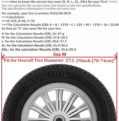 for Toyota RAV4, Honda CR-V, Jeep Compass Liberty Spare Tire Cover, Faux - Image 2