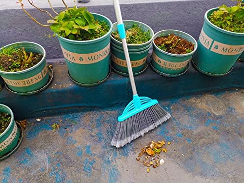 Three-Section Telescopic Aluminum Alloy Rod Long-Handled Broom - Image 3