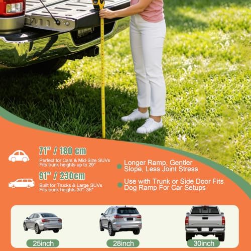71" Dog Ramp for Car, Extra Long Foldable Hisfox Pet Ramp for Dog - Image 7