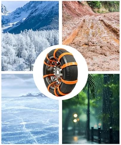 Temporary Tire Straps, Anti Skid Snow Tire Chains, Tire Zip Ties - Image 5